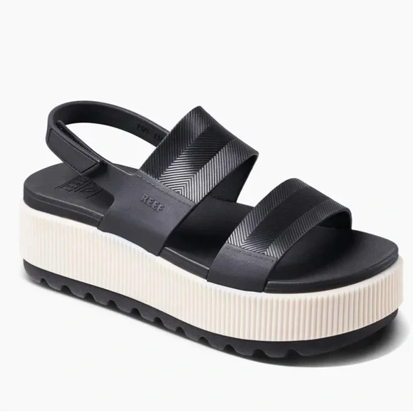 REEF Water Vista Higher Black Vintage Slingback Sandal Woman’s Size 9 - Picture 3 of 10